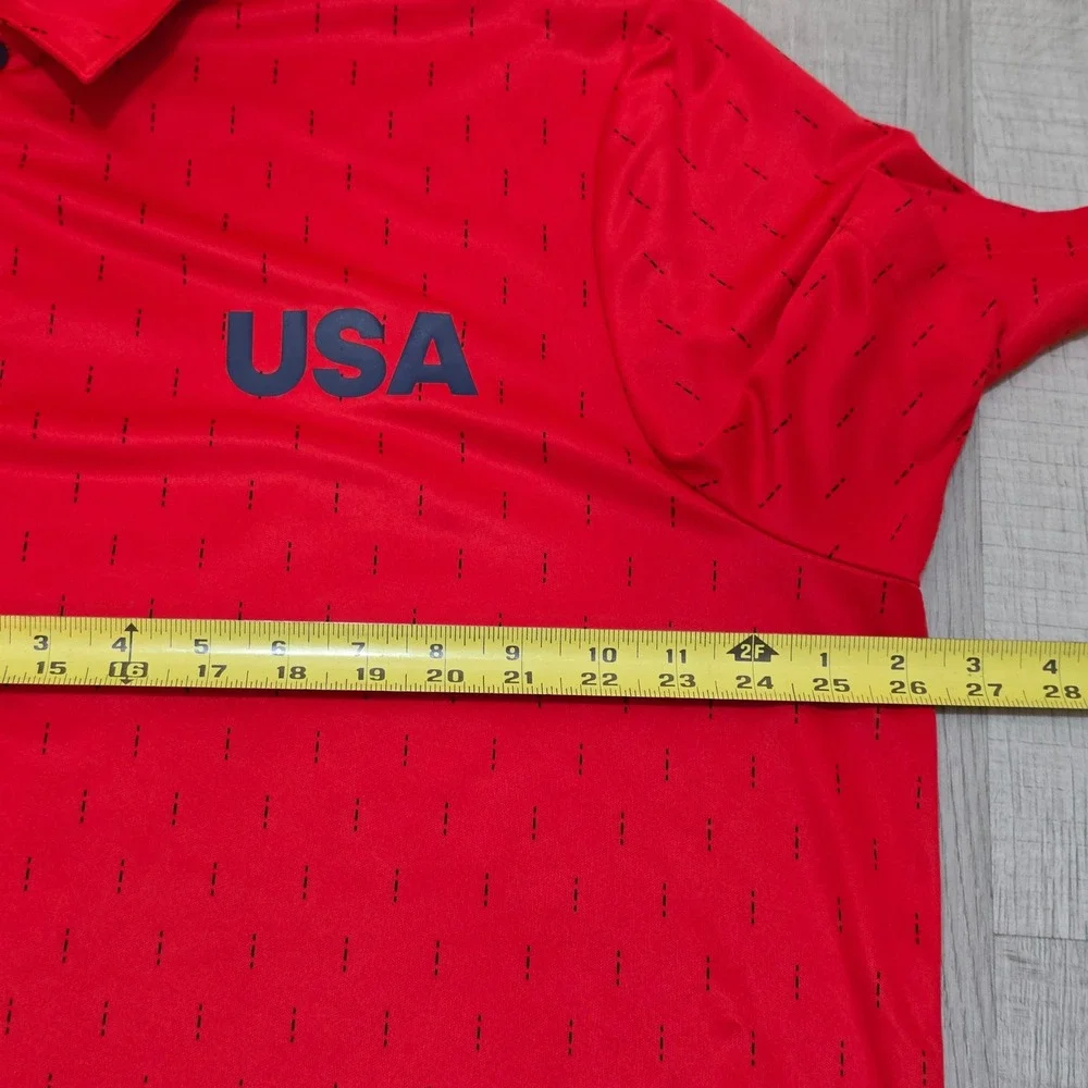Lot of 2 Adidas Mens Performance Golf Polo Shirt‎ Size 2XL Red Shiny Dazzle Soft